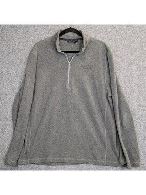 The North Face Mens Gray 1/4 Zip Fleece Pullover XL Regular